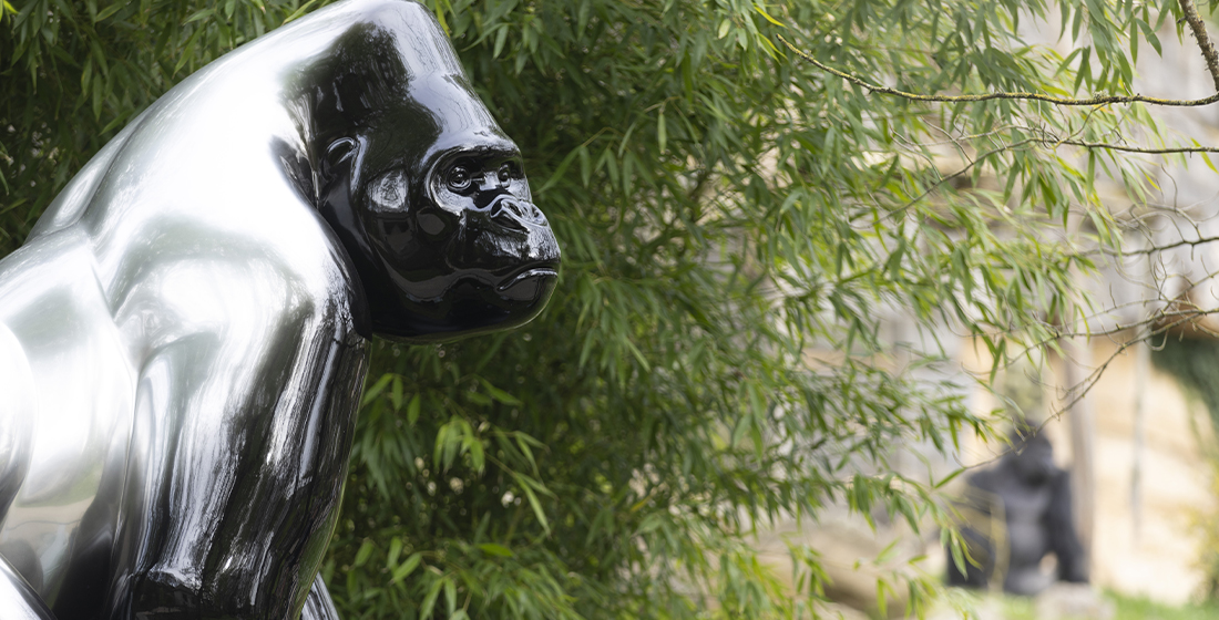 Sculpture gorille Michel BASSOMPIERRE au ZooParc de Beauval