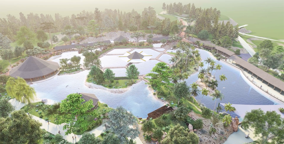 Projet en 3D bassins dauphins à Beauval